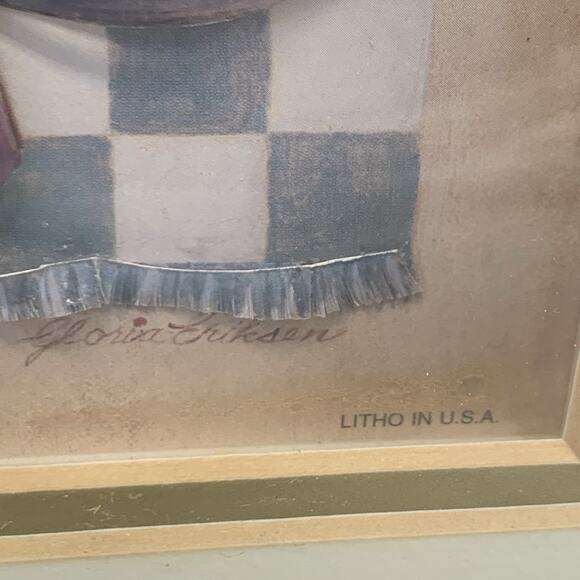 Gloria Eriksen Floral Topiary Art Dimensional Framed 3D Vintage 1997 - Picture 5 of 15